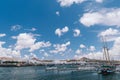 Lanzarote / Spain - October 13, 2019: Image of boats in the marina of Arrecife on the island of Lanzarote, Canary Islands Royalty Free Stock Photo