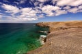 Lanzarote, Spain - View of a beautiful bay and beach at the Play