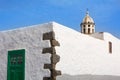 Lanzarote Teguise white village with church tower