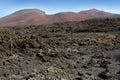 Lanzarote Timanfaya Fire Mountains volcanic lava Royalty Free Stock Photo