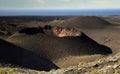 Lanzarote. Volcano crater in Timanfaya National Park. Royalty Free Stock Photo