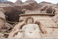 LANZHOU, CHINA - SEP 30 2014: Buddha Statues at Bingling Cave Te Royalty Free Stock Photo