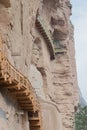 LANZHOU, CHINA - SEP 30 2014: Buddha Statues at Bingling Cave Te Royalty Free Stock Photo