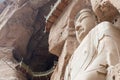 LANZHOU, CHINA - SEP 30 2014: Buddha Statues at Bingling Cave Te Royalty Free Stock Photo