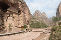 LANZHOU, CHINA - SEP 30 2014: Buddha Statues at Bingling Cave Te Royalty Free Stock Photo