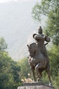 LANZHOU, CHINA - SEP 29 2014: Statue of Huo Qubing, Lanzhou, Gansu, China. was a distinguished military tactician of the Western Royalty Free Stock Photo