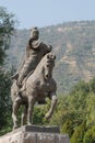 LANZHOU, CHINA - SEP 29 2014: Statue of Huo Qubing, Lanzhou, Gansu, China. was a distinguished military tactician of the Western Royalty Free Stock Photo