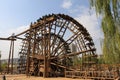 Lanzhou China wooden water wheel Royalty Free Stock Photo