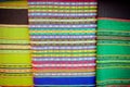 Lao handmade cotton and Silk scarf near plateau Bolaven
