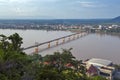 Lao-Nippon Bridge over Mekong River at southern Lao town of Pakse in Champasak Province, Lao PDR.