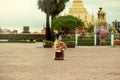 Lao women beautiful dressed in traditional dress Royalty Free Stock Photo