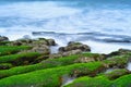 Laomei Green Reef - Taiwan North Coast seasonal features, shot in Shimen District, New Taipei, Taiwan. Royalty Free Stock Photo