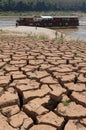 Laos: Along the mekong river, there are many dry area`s due to the global climate change