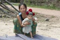 Laos, Asian mother with baby Yao Royalty Free Stock Photo