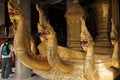 Laos: The golden snakes are the guardians of the buddhist monastry in the ancient royal capital Luang Brabang