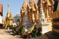 Laos: Graves at the Theravada-Buddhist-College in Champasak Royalty Free Stock Photo