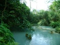 Laos Luang Prabang waterfalls in forestation Royalty Free Stock Photo