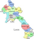 Laos map Royalty Free Stock Photo