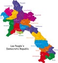 Laos map Royalty Free Stock Photo