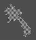 Laos map dot on gray background. Dotted map Lao People\'s Democratic Republic Royalty Free Stock Photo
