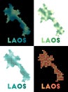 Laos map. Royalty Free Stock Photo