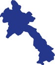 Laos map vector Royalty Free Stock Photo