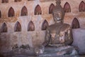 Laos, Old Buddha image in Wat Sisaket popular place to visit in Vientiane city and landmark, Old buddha statue in laos Vientiane