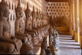 Laos, Old Buddha image in Wat Sisaket popular place to visit in Vientiane city and landmark, Old buddha statue in laos Vientiane