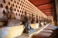 Laos, Old Buddha image in Wat Sisaket popular place to visit in Vientiane city and landmark, Old buddha statue in laos Vientiane