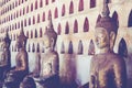 Laos, Old Buddha image in Wat Sisaket popular place to visit in Vientiane city and landmark, Old buddha statue in laos Vientiane