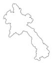 Laos outline map