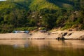 Laos village along the Mekong river