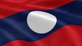 Laotian flag in the wind