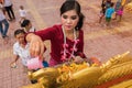 Laotian New year Bath Buddha Festival