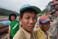 Laotian porters on the Mekong River