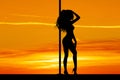 Lap dance at sunset Royalty Free Stock Photo