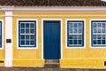 Facade of an old house located in front of Francisco Cunha Square. Lieutenent Colonel JoÃÂ£o Ramalho Royalty Free Stock Photo