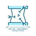 Laparoscope pixel perfect light blue icon