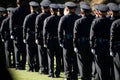 LAPD Graduates line up #3 Royalty Free Stock Photo