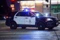 LAPD Officers stand guard on Sunset Boulevard Royalty Free Stock Photo