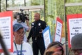 LAPD Official Interviewed by TV News