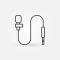 Lapel microphone line icon