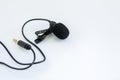 Lapel microphone on a white background Royalty Free Stock Photo