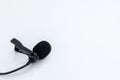 Lapel microphone on a white background Royalty Free Stock Photo