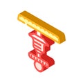 lapel pin jewelry isometric icon vector illustration