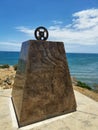 Laperouse Monument at Sail Rock Noumea, New Caledonia Royalty Free Stock Photo