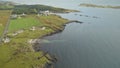 2018.08.07 - Laphroaig distillery, Port town Ellen, Islay Island, Europe. Sun farmland fields