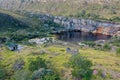 Lapinha da Serra, camp on Waterfall River Montains Royalty Free Stock Photo