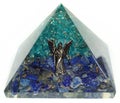 Lapis and Aqua Archangel Orgone Healing Energy Pyramid Royalty Free Stock Photo