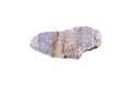 Raw Lapis lazuli rock stone isolated on white background. Royalty Free Stock Photo